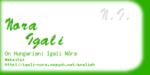 nora igali business card